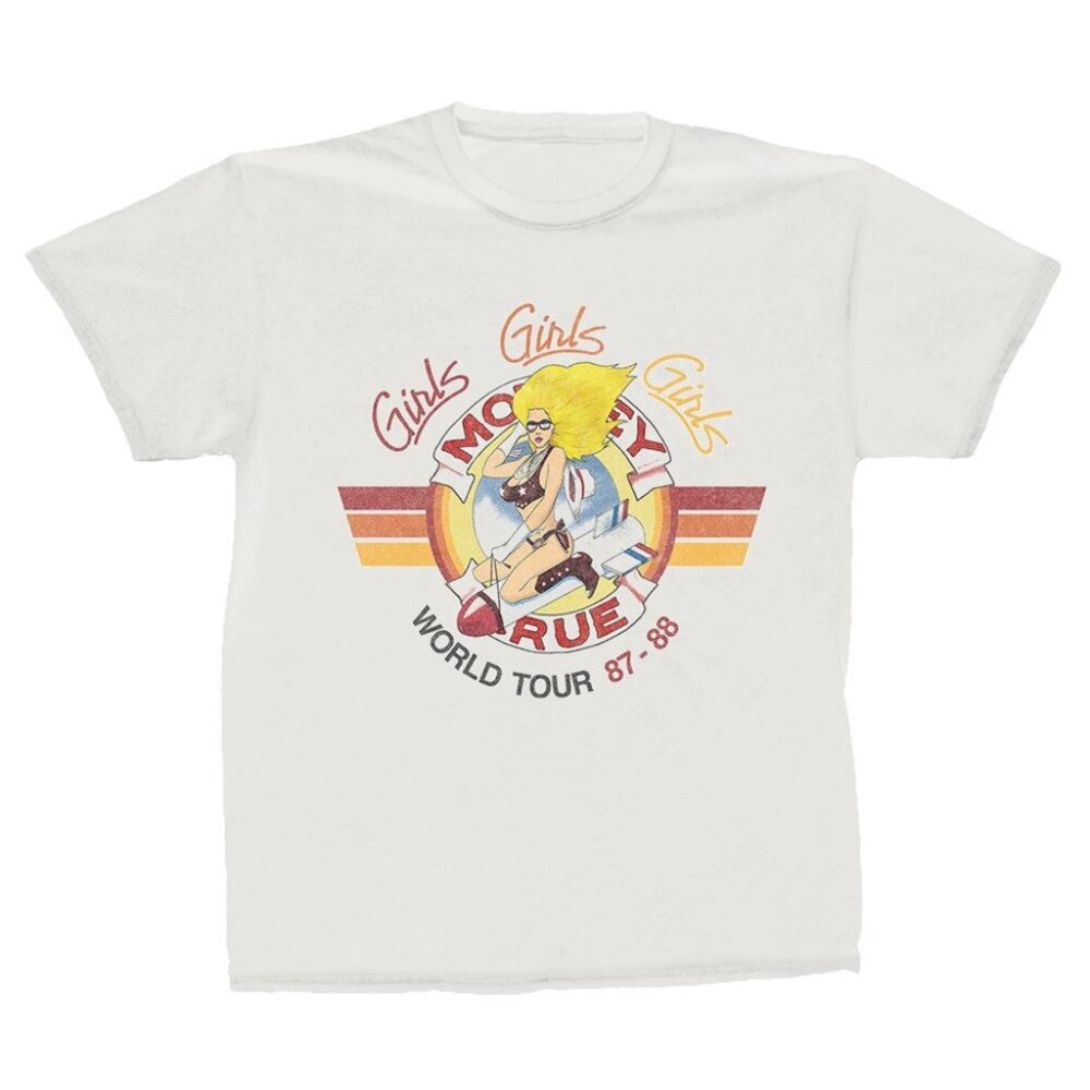 Motley Crue Girls Bomber Tour Vintage Style Glam Metal Unisex T-Shirt  90